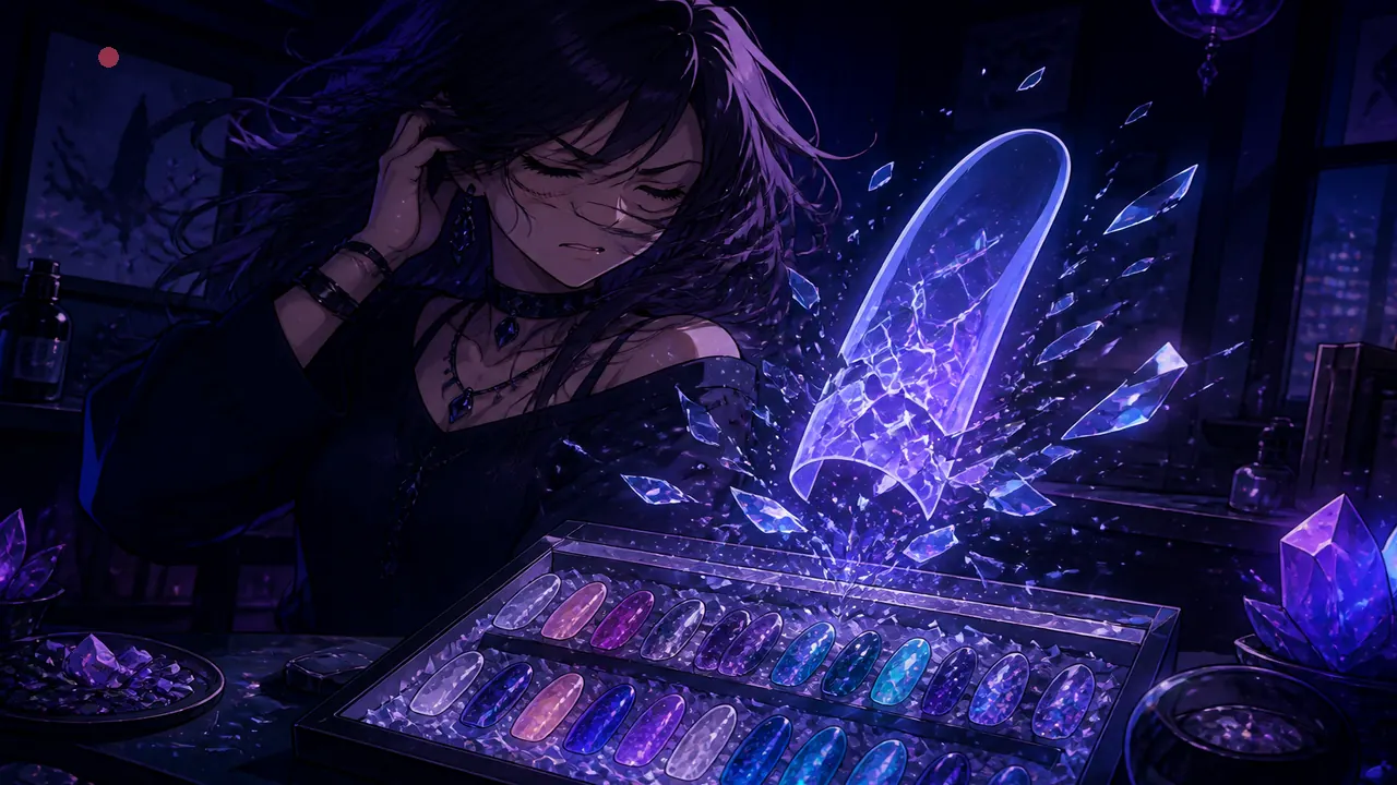 Anime caution scene with cracked fake tip hologram over chips — vs-colour-trading